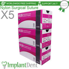 5 Dental Non Absorbable Monofilament Surgical Nylon Suture Implant Surgery