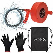 Drainx Plumbing Snake Drain Auger 25 Ft Drain Cleaning Cable Plumbers Auger