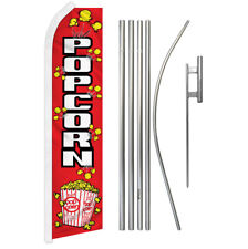Popcorn Advertising Swooper Flutter Feather Flag Kit Snack Concessions Fair Food