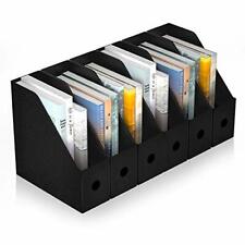 Abc Life Plastic Foldable Black Magazine File Holder6 Pack Desk Organizer Wit