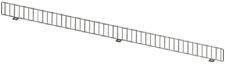 Streater Lot Of 25 Front Fence Gondola Shelving Chrome Usa Made 36x3 Shelf New