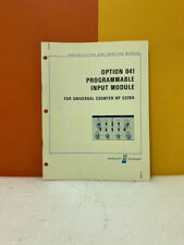 Hp 05328 90059 5328a Opt 041 Input Module Installationservice Manual