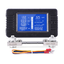 Lcd Display Dc Battery Monitor Meter 0 200v Voltmeter Ammeter Fit Cars Rv Solar