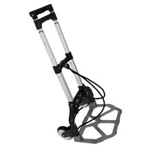 176 Lbs Folding Aluminium Cart Luggage Trolley Hand Truck With Black Bungee Cord