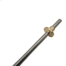 T8 Lead Screw 8mm Trapezoidal Rod Acme Threaded With Brass Nut For 3d Printer
