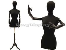 Female Mannequin Movable Arms And Head Dress Form Jf F68bkarmbs 02bkx