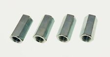 4 Pack 38 24 X 1 18 Long Fine Thread Hex Coupling Nut With Zinc Plate