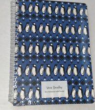 Vera Bradley Mini Notebook With Pocket Penguins Intarsia Blue Nwt