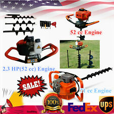 5271cc Gasoline Powered Fence Post Hole Digger Earth Auger Holing Drill3 Bits