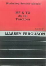Service Manual Fits For Massey Ferguson Mf 35 50 To Mf30 Mf50 To35 F 40 Tractor