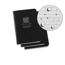 Rite In The Rain Mini Stapled Notebook 3 Pack Black Field Flex Cover Universal