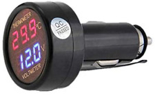 Voltmeter Amp Thermometer 2 In 1 Digital Display Car Battery Voltage Temperature
