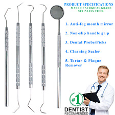 Dental Scaler Oral Hygiene Tooth Tools Deep Cleaning Dentist Set Kit Teeth 5 Pc