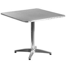 315 Square Aluminum Indoor Outdoor Restaurant Dining Table With Metal Base