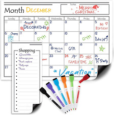 Magnetic Dry Erase Calendar Set 2pk Monthly Fridge Calendar White Board Planne