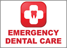 Emergency Dental Care Storefront Window Retail Adhesive Vinyl Sign Decal