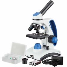 Amscope 40x 1000x Dual Light Glass Portable Student Microscope Withhandle Slides
