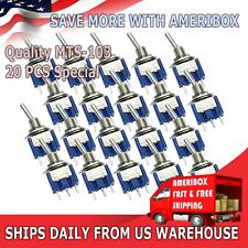 20pcs 3 Pin Spdt On Off On 3 Position Mini Toggle Switches Mts 103 Us Free Ship