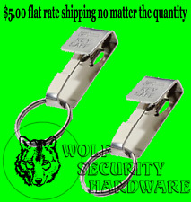 Lot Of 2 Lucky Line Okay Key Safe Key Ring Belt Hook Holder Nickel Silver 476