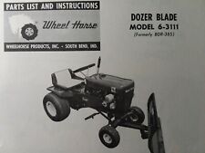 Wheel Horse Lawn Garden Tractor Dozer Blade Implement Owner Amp Parts 4 Manuals