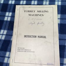 Lagun Turret Milling Machine Instruction Manual