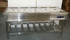 5 Full Size Pan Warmer Electric Steam Table Buffet Food Warmer 110v 4 Deep Pan