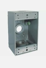 Bell Gray Single Gang Weatherproof Outdoor Outlet Box 12 Holes 5320 5 507614