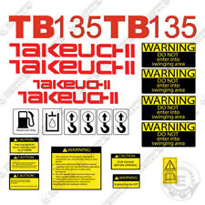 Takeuchi Tb 135 Mini Excavator Decals Equipment Decals Tb135 Tb 135 Tb135