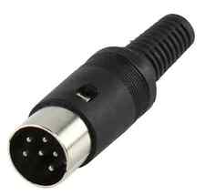 5 Qty 6 Pin Din Male Connectors Us Shipping