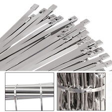 100 1000pcs Stainless Steel 8in Metal Cable Wire Zip Ties Exhaust Wrap Locking