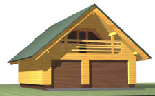 Log Garage Kit Lhbg 117 Eco Wood Prefab Diy Building Cabin Home Modular