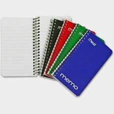 4 Mead Memo Book 3x5 College Ruled Paper Pad Mini Side Spiral Binding Notepads