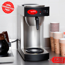 Commercial 12 Cup Pourover Hot Beverage Office Coffee Maker With 2 Warmers 120v