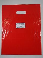 200 Qty 12 X 15 Red Glossy Low Density Merchandise Bag Retail Shopping Bags