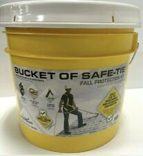 New Guardian Roofing Bucket Kit Safety Harness 50 Ft Poly Lifeline Rope Anchor