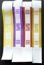 100 Mixed 1000 2000 5000 10000 Money Self Sealing Straps Currency Bands