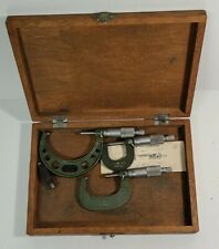 Vintage Mitutoyo Outside Micrometer Set With Case