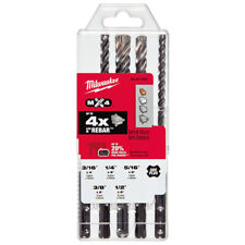 Milwaukee 48 20 7498 5 Piece Mx4 4 Cutter Sds Plus Rotary Hammer Drill Bits Kit