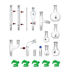 Joanlab Glass Organic Chemistry Kit 2440 Lab Glassware Distillation Kits 10pcs