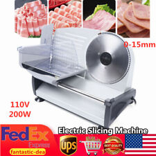Electric Slicing Machine Bread Frozen Meat Cutter Mutton Slicer 110v 200w 0 15mm