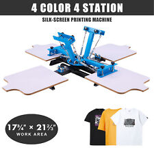 4 Color 4 Station Silk Screen Printing Machine T Shirt Press Equipment Diy