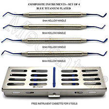 Medentra 4pcs Dental Filling Composite Instrument Kit Spatula Pluggercassette