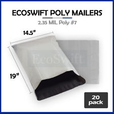 20 145x19 White Poly Mailers Shipping Envelopes Bags