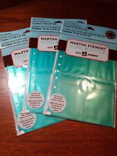 Martha Stewart Sheet Protectors 55x85 Secure Top 4 Pockets Tealgreen Lot Of 3