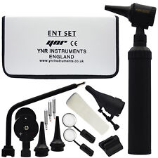 Ynr Black Ent Otoscope Ophthalmoscope Opthalmoscope Nasal Larynx Diagnostic Set