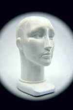 Unisex Head Form Mannequin Display Rigid White Plastic Modern Design