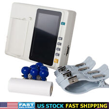 Portable Color Full Digital 6 Channel Electrocardiograph Ecgekg Machine Ampgift