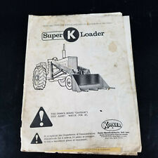 Vintage Super K Loader Operators Manual Booklet Original 13 Pages Koyker
