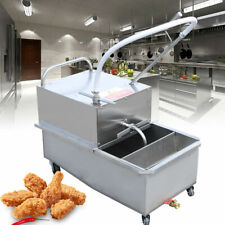 55l Commercial Fryer Oil Filter Cart Machine Filtration System Restaurant Home
