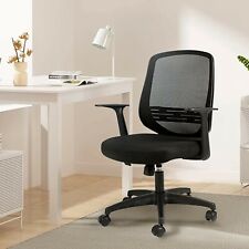 Home Desk Chair Mesh Office Chair With Arms And Adjustable Height Black